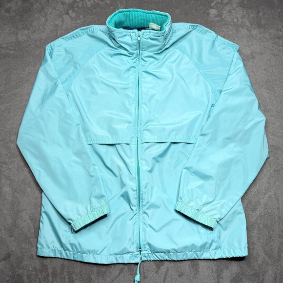 Woolrich Jackets & Blazers - Vtg 80s Woolrich Woman Windbreaker Jacket M Surf Green Packable Lightweight Hood